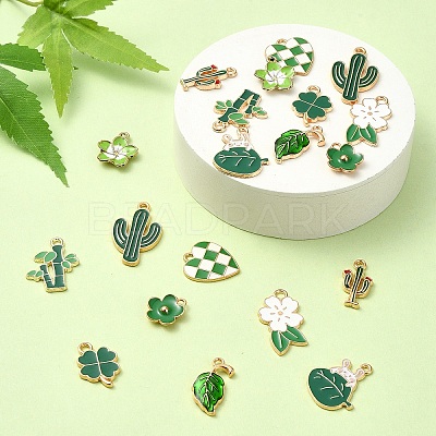 20Pcs 10 Styles Alloy Enamel Pendants ENAM-YW0004-21-1