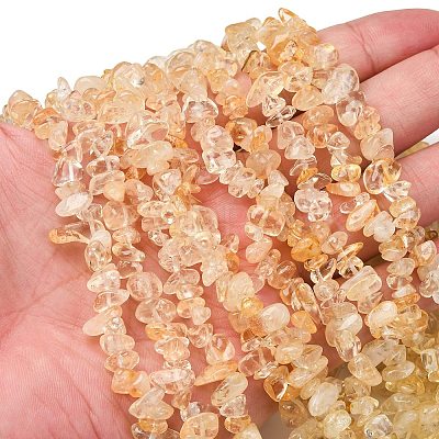 Natural Citrine Beads Strands X-G-P332-51-1