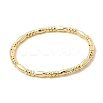 Barrel Brass Hinged Bangles for Women BJEW-H639-05A-G-1
