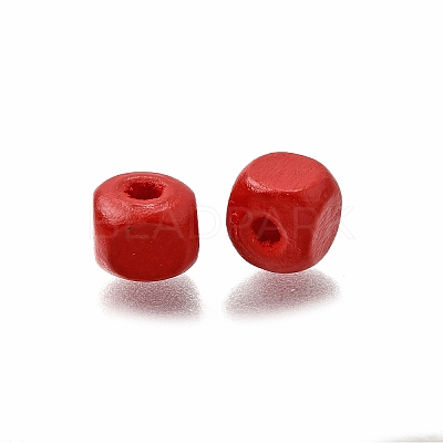 Spray Painted Wooden Beads WOOD-P021-01A-24-1