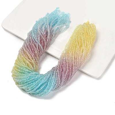 Transparent Painted Glass Beads Strands X1-DGLA-A034-T2mm-A15-1