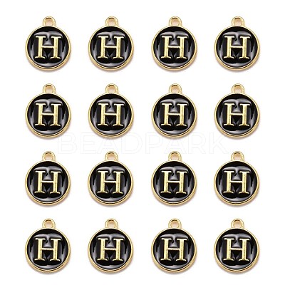 Golden Plated Alloy Charms X-ENAM-S118-02H-1