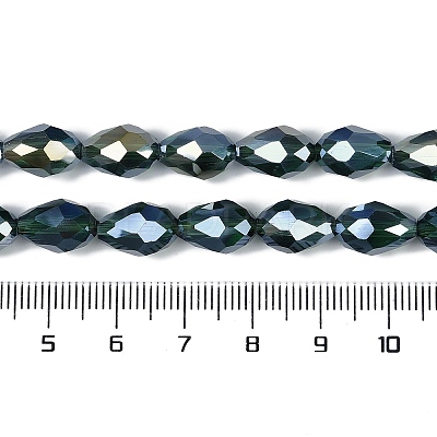 Transparent Electroplate Glass Beads Strands EGLA-N013-T4mm-B15-1