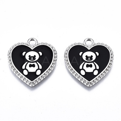 Eco-Friendly Alloy Enamel Pendants ENAM-Q437-042P-01-NR-1