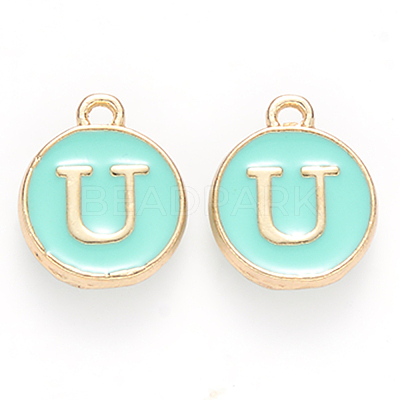Golden Plated Alloy Enamel Charms ENAM-S118-05U-1