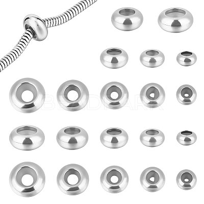 50Pcs 5 Style 201 & 304 Stainless Steel Beads STAS-UN0049-82-1