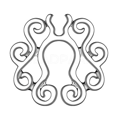 Stainless Steel Flower Clip On Nipple Rings WG76523-05-1
