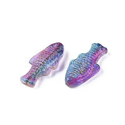 Baking Paint Transparent Glass Beads DGLA-N018-22B-1