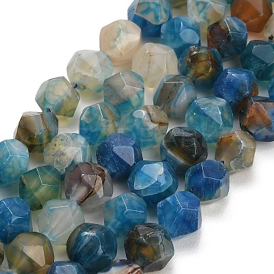 Natural Agate(Dyed & Heated) Beads Strands G-K425-B11-01-1