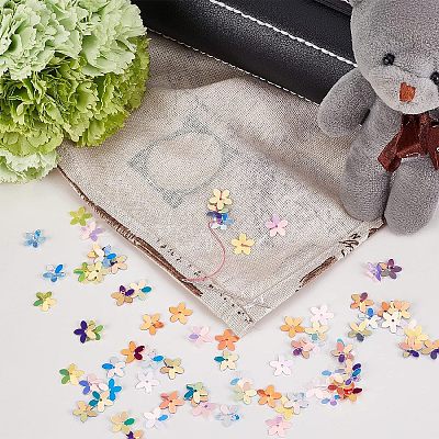 10 Colors Plastic Paillette Beads FIND-OC0001-82-1