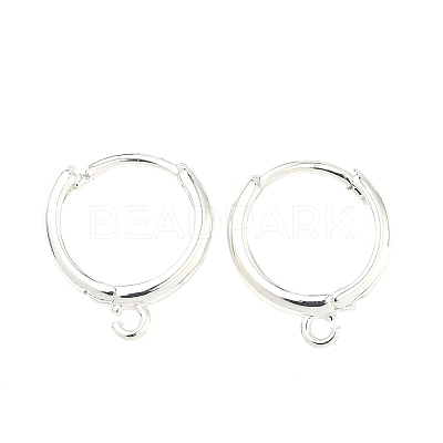 Brass Hoop Earring Findings KK-G557-11S-1