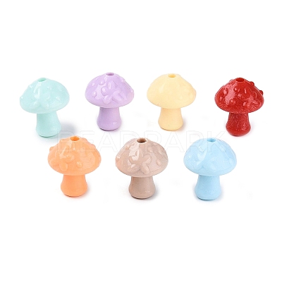 Opaque Acrylic Beads OACR-Q199-14-1