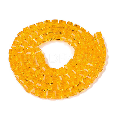 Transparent Glass Beads Strands GLAA-R041-8x8mm-A02-1