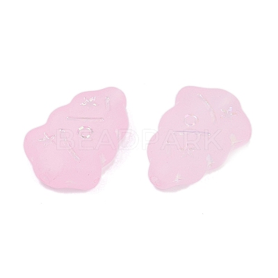 Frosted Transparent Acrylic Beads X1-OACR-P029-04B-05-1