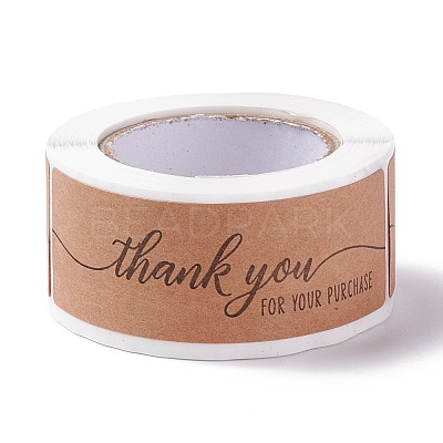 Rectangle Thank You Theme Paper Stickers DIY-B041-33A-1