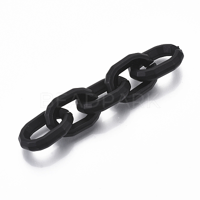 Spray Painted CCB Plastic Linking Rings CCB-R104-15-01-1