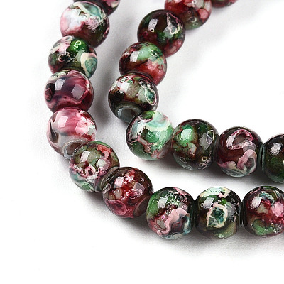 Baking Paint Glass Beads X1-DGLA-N003-6mm-A09-1