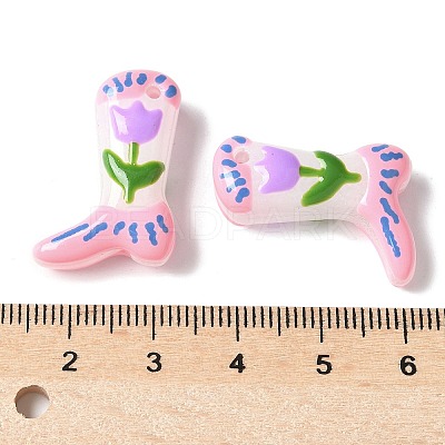 Painted Glass Beads Enamel Beads X1-BLOW-D300-01F-1