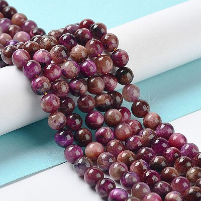 Natural Rainbow Tiger Eye Beads Strands G-NH0002-A01-A01-1