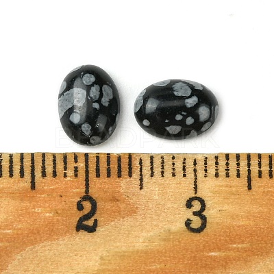 Synthetic Snowflake Obsidian Cabochons G-A094-01B-35-1