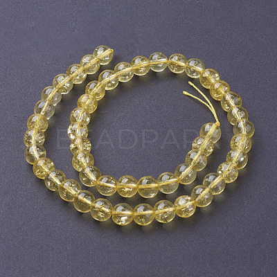 Citrine Beads Strands X-G-C076-8mm-6A-1