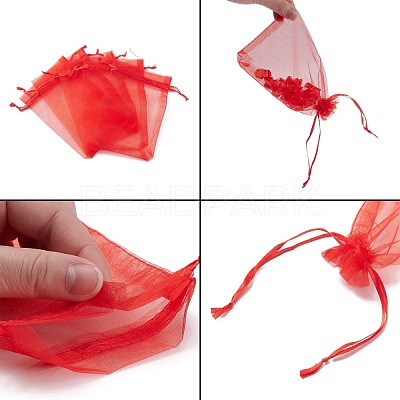 Organza Gift Bags with Drawstring OP-R016-10x15cm-01-1