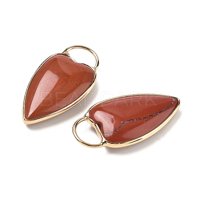Natural Red Jasper Pendants G-I393-01G-04-1