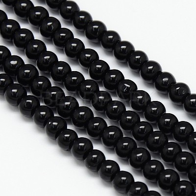 Crystal Glass Round Beads Strands EGLA-F037-4mm-B03-1