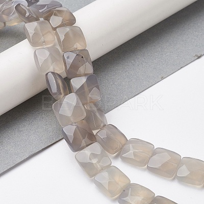 Natural Grey Agate Beads Strands G-K359-B12-01-1