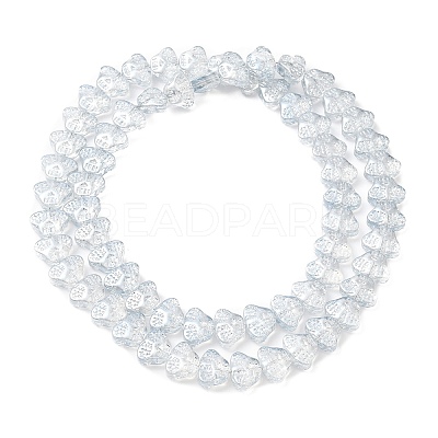 Transparent Electroplate Glass Beads Strands EGLA-F158-PL03-A-1