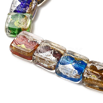 Handmade Gold Foil and Silver Foil Lampwork Beads FOIL-C001-01B-01-1