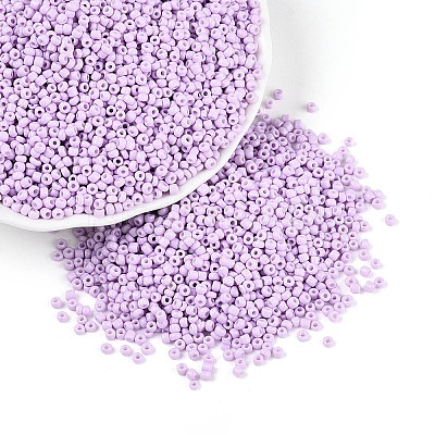 12/0 Baking Paint Glass Round Seed Beads SEED-S036-01A-08-1