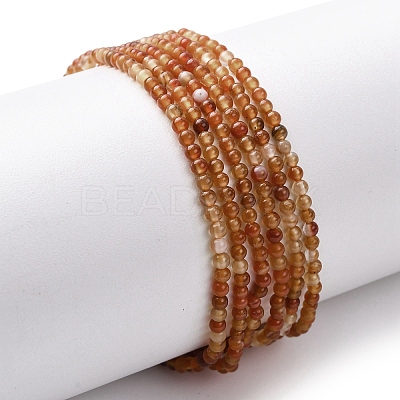 Natural Agate Beads Strands G-Z116-A06-2mm-1