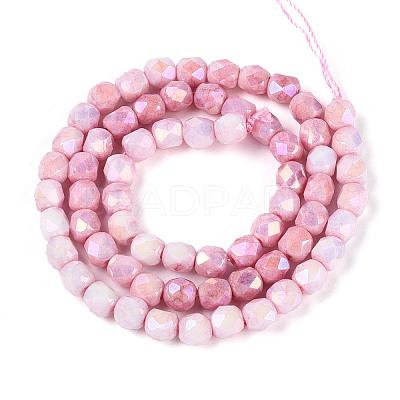 Anti-Tarnish Electroplate Glass Beads Strands GLAA-N057-6mm-03-1