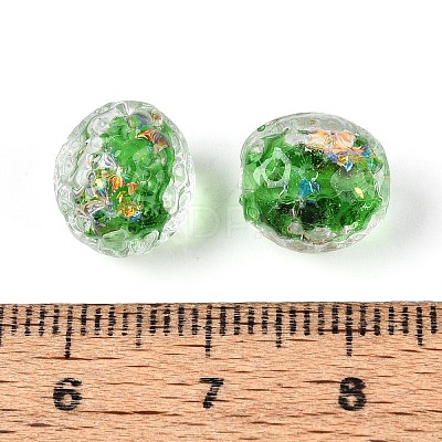 Handmade Foil Glass Beads FOIL-N029-10C-1