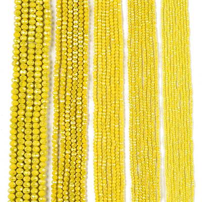 Electroplate Glass Beads Strands EGLA-A044-P6mm-B04-1