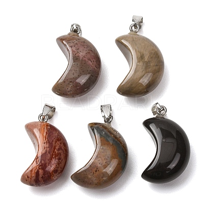 Natural Picasso Jasper/Polychrome Jasper Pendants G-F820-02H-01-1