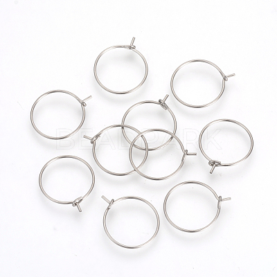 Tarnish Resistant 304 Stainless Steel Hoop Earrings STAS-R071-41-1