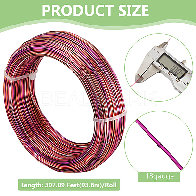 1 Roll Gradient Color Aluminum Wire AW-BC0003-38B-1