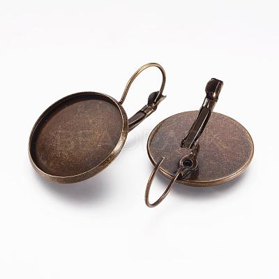 Brass Leverback Earring Findings KK-I564-AB-NF-1