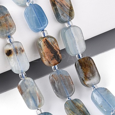 Natural Blue Calcite Beads Strands G-T138-26A-13-1