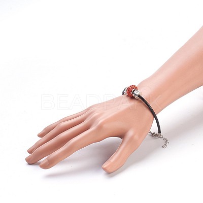 Cowhide Leather Cord Jewelry Sets SJEW-JS00989-1