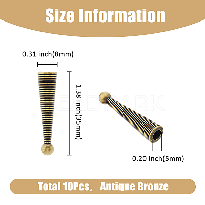 10Pcs Alloy Cord Ends FIND-FH0009-40AB-1