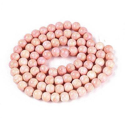 Baking Paint Glass Beads Strands DGLA-N016-10mm-01-1