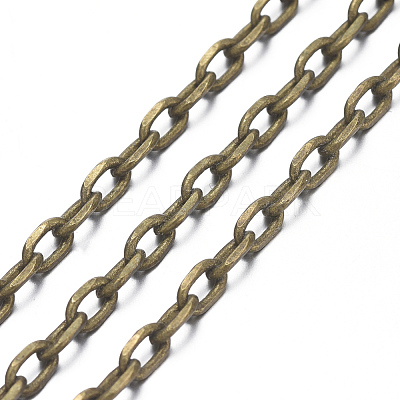 Brass Cable Chains X-CHC035Y-AB-1