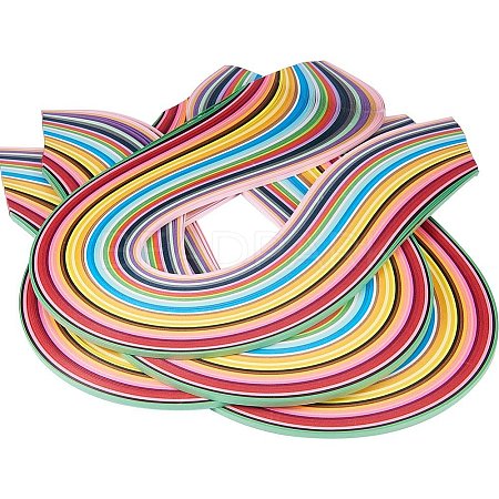 Rectangle 36 Colors Quilling Paper Strips DIY-PH0008-03A-WH-1