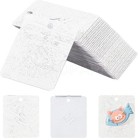 Plastic Brooch Display Cards CDIS-WH0015-13-1