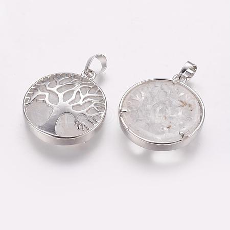 Natural Quartz Crystal Pendants G-E388-07P-1