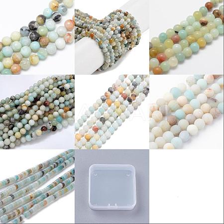 ARRICRAFT 140Pcs 7 Styles Natural Flower Amazonite Beads Strands G-AR0005-88-1