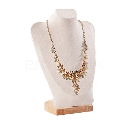 Bust Shaped Velvet Jewelry Necklace Display Stands ODIS-B002-02B-03-1